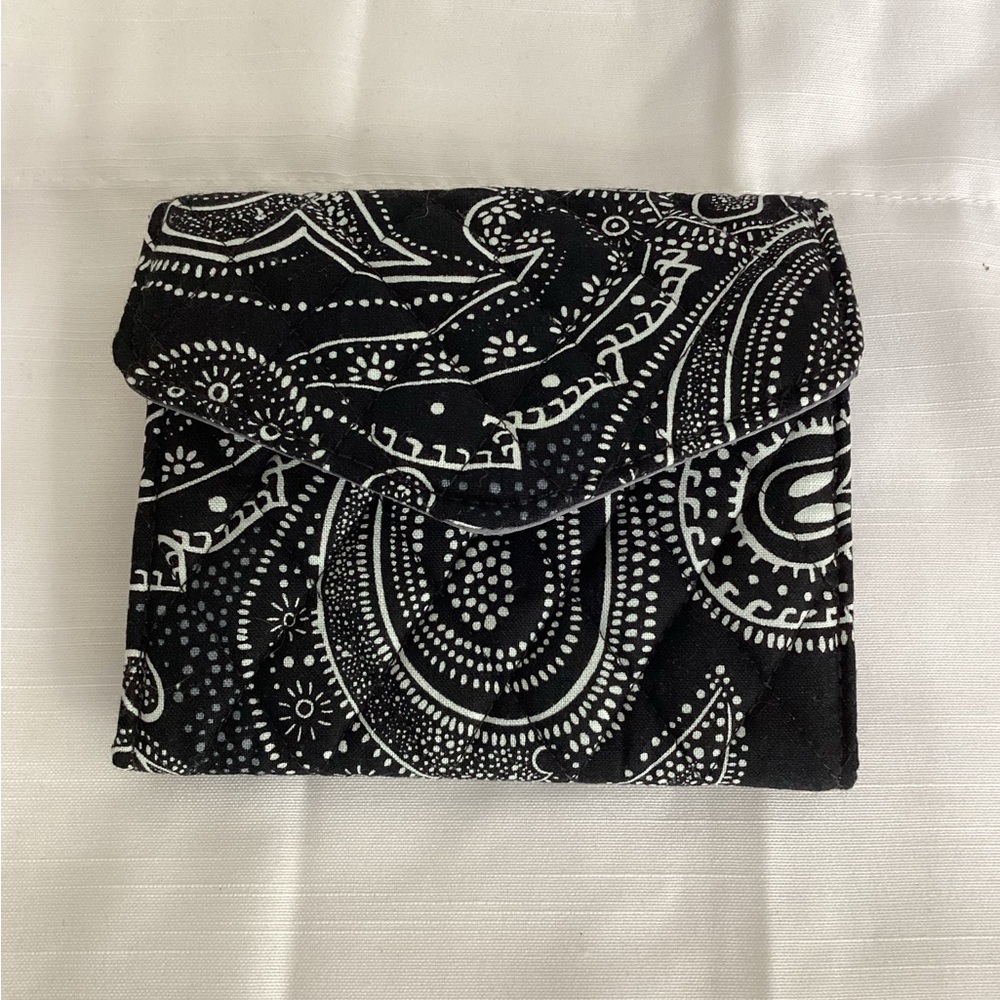 Vera Bradley Black and White Paisley Wallet